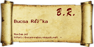 Bucsa Réka névjegykártya
