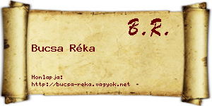 Bucsa Réka névjegykártya